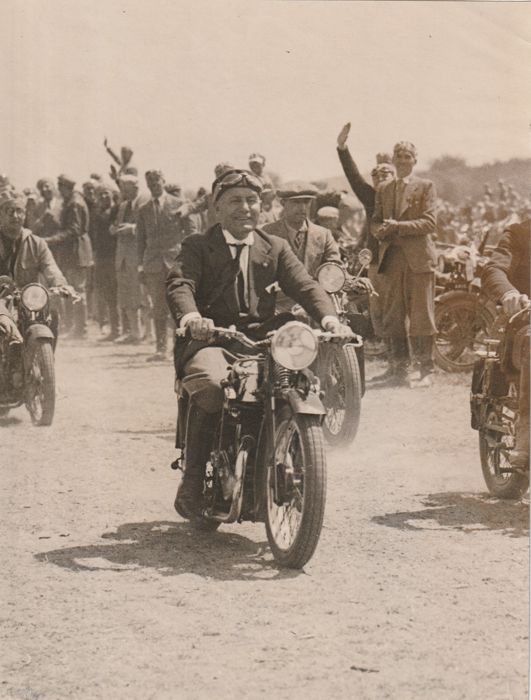 Mussolini on a Motorcycle